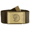Canvas Brass Belt 4 cm - Dark Olive