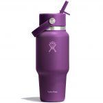 ⁠⁠Hydro Flask Wide Mouth Travel Bottle Flex Straw Cap 24 oz - Beachplum Purple