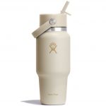 ⁠⁠Hydro Flask Wide Mouth Travel Bottle Flex Straw Cap 24 oz - Coconut