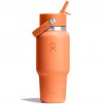 ⁠⁠Hydro Flask Wide Mouth Travel Bottle Flex Straw Cap 24 oz - Nectar Orange