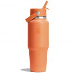 ⁠⁠Hydro Flask Wide Mouth Travel Bottle Flex Straw Cap 32 oz - Nectar Orange