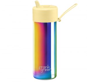 20oz Chrome Rainbow Bottle Flip Straw Lid