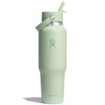 Wide Mouth Travel Bottle Flex Straw Cap 40 oz - Aloe