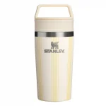 The Café-To-Go Travel Mug 12 oz - Cream Picnic Stripe